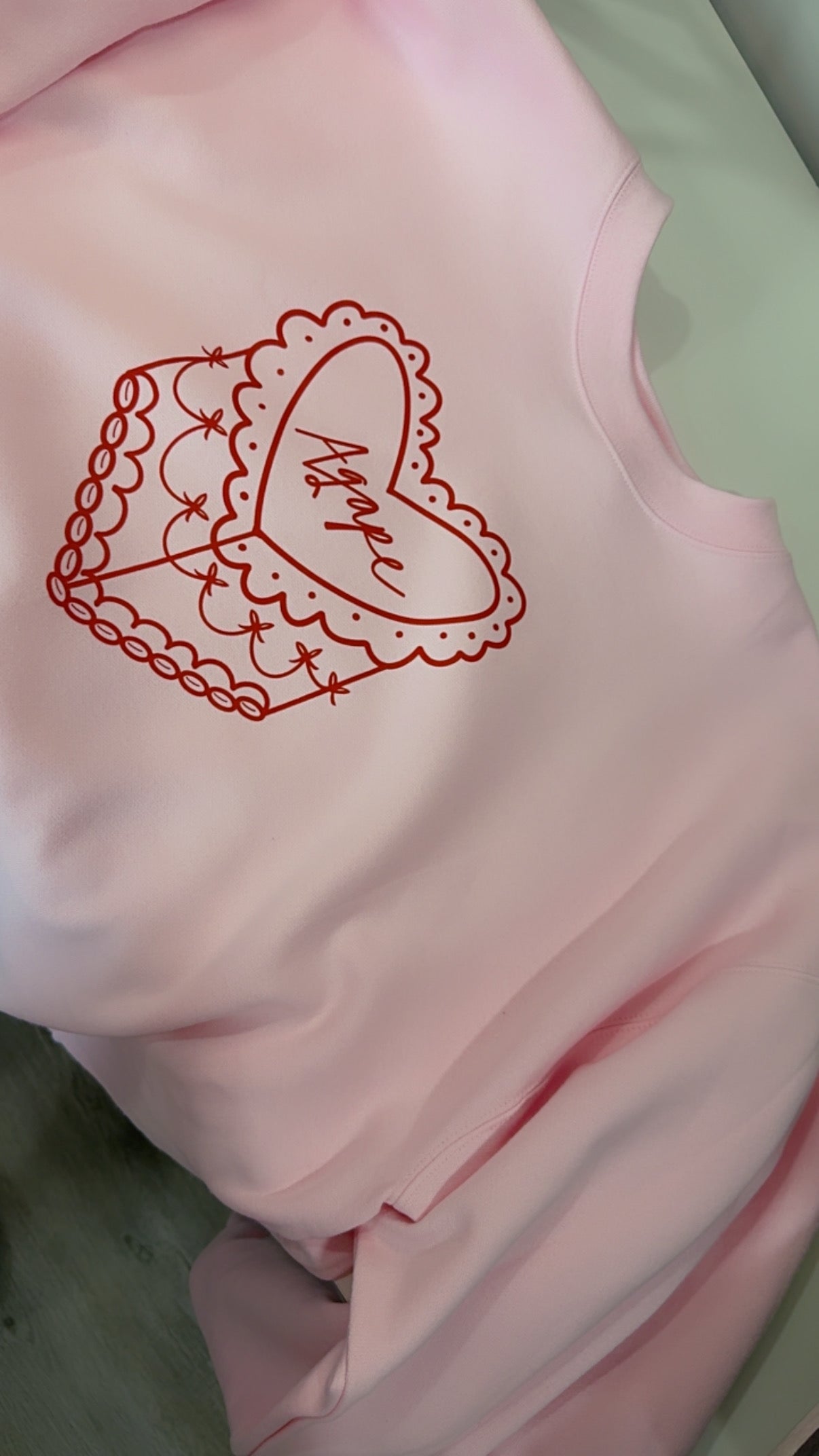 Pink Agape Crewneck Sweatshirt