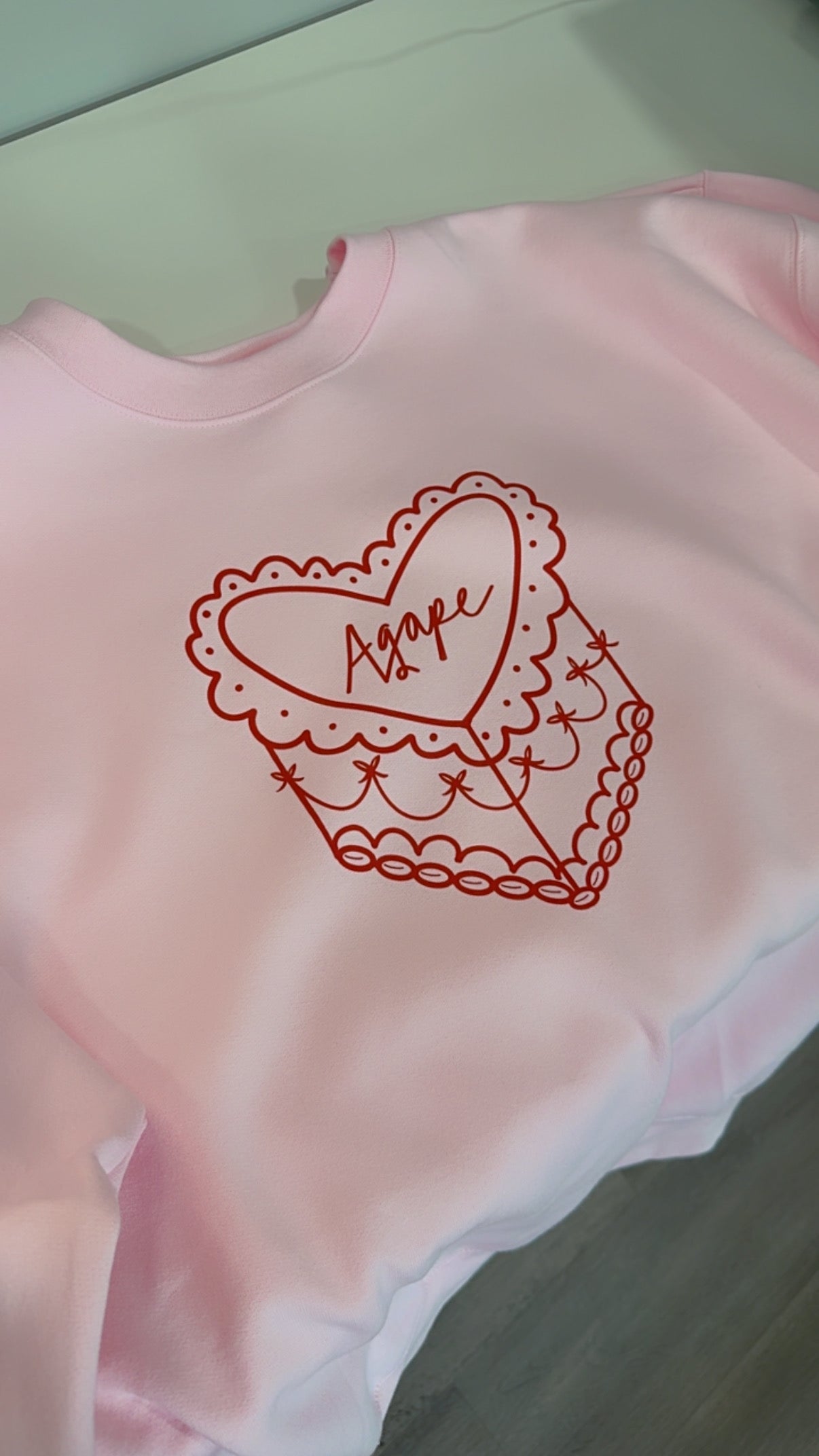 Pink Agape Crewneck Sweatshirt