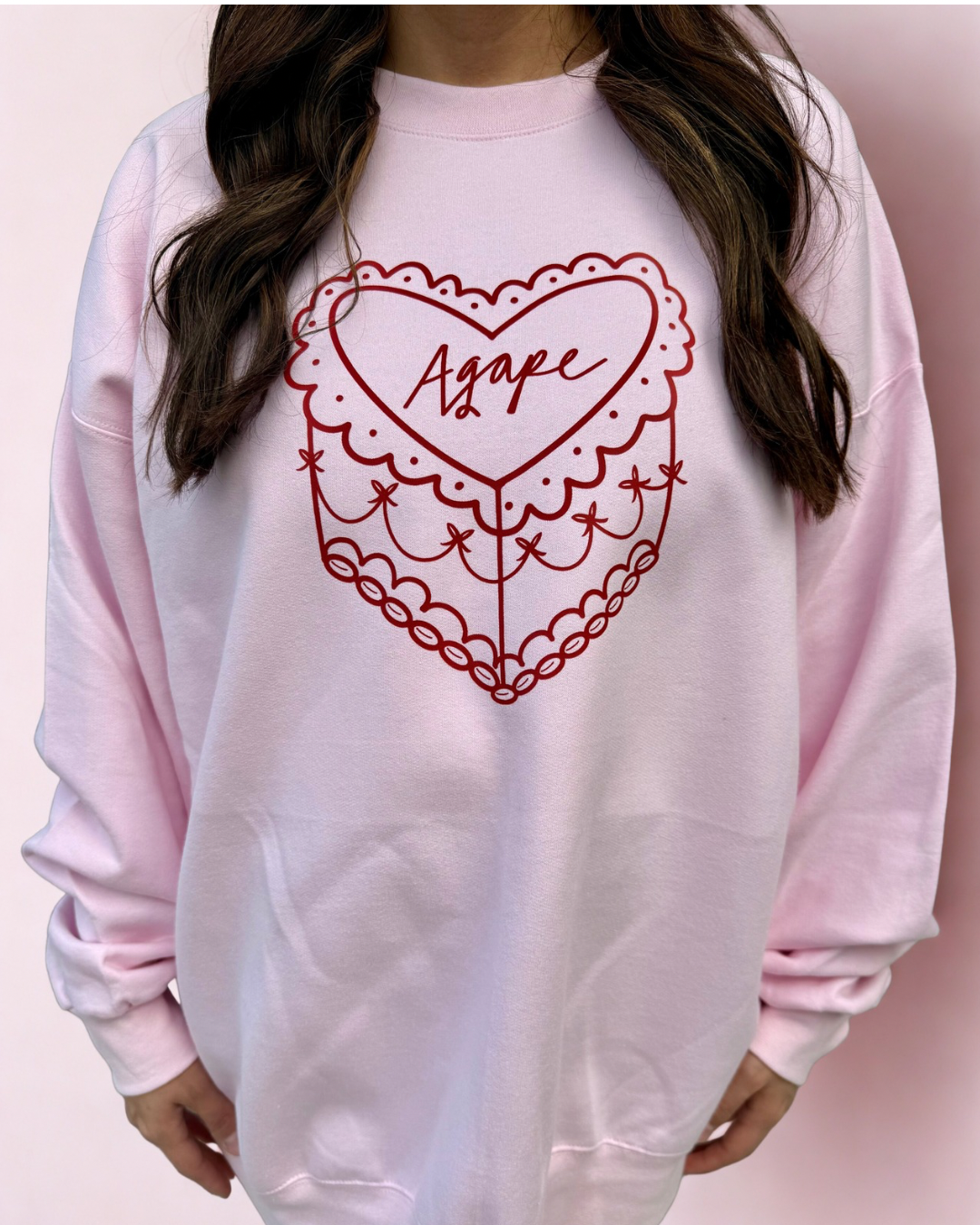 Pink Agape Crewneck Sweatshirt