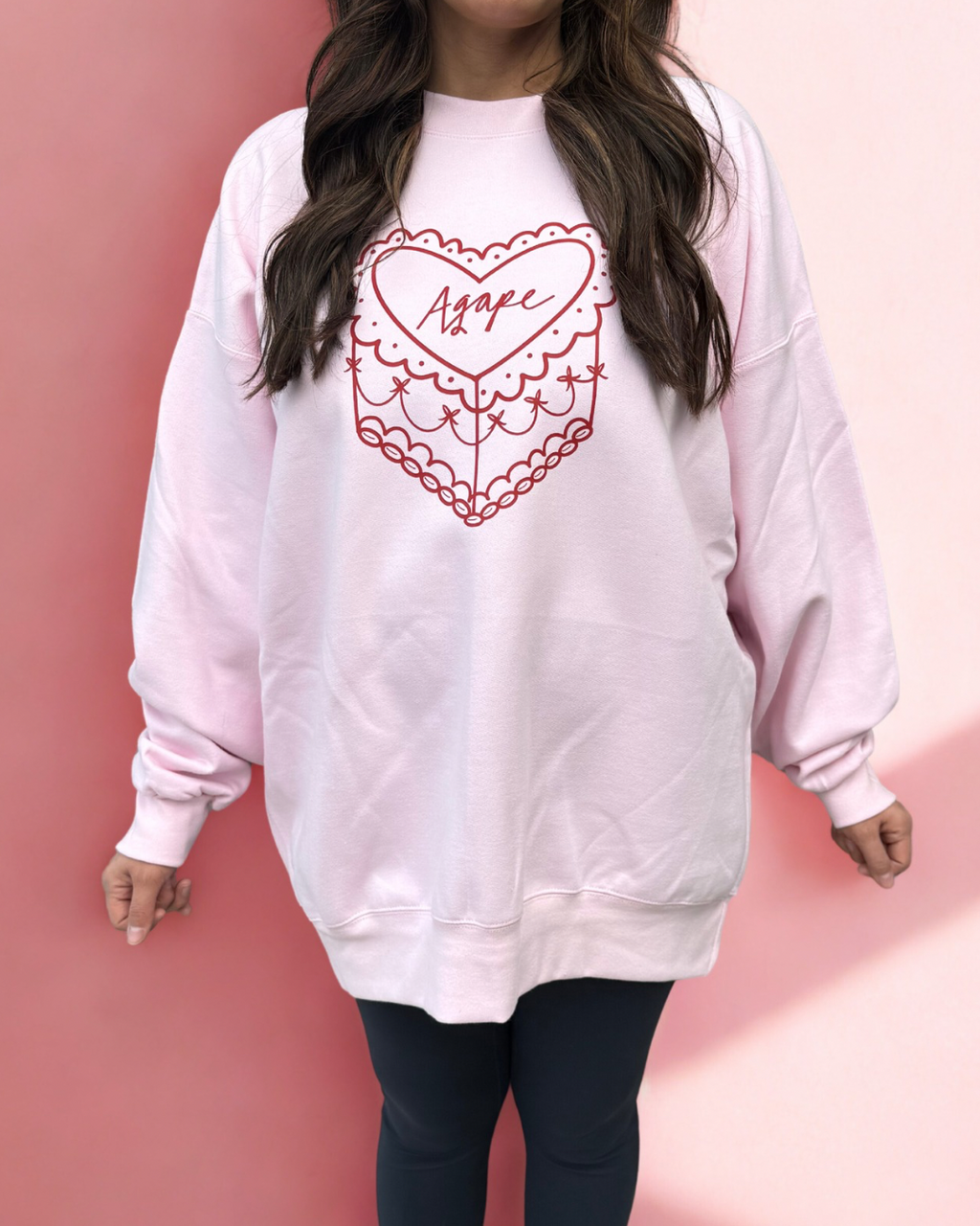 Pink Agape Crewneck Sweatshirt