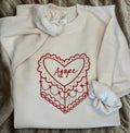 Cream Agape Crewneck Sweatshirt